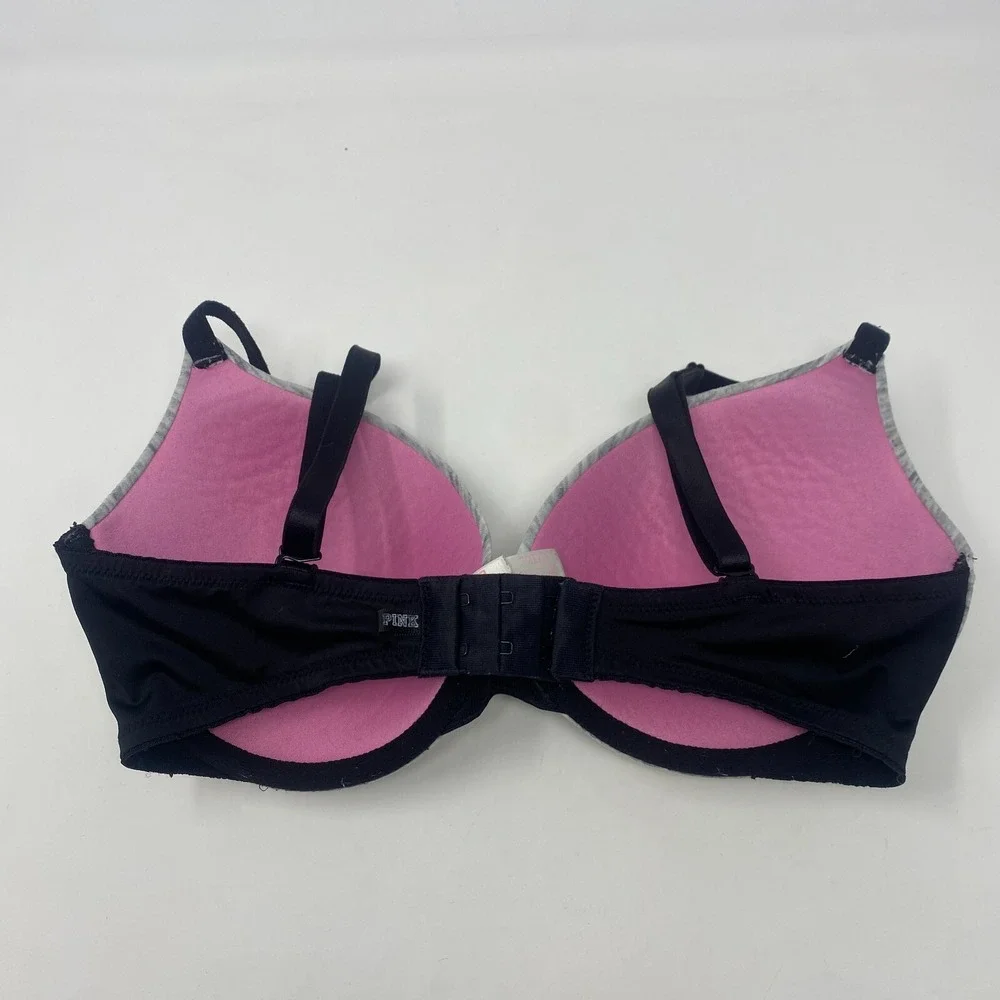 Victorias‎ Secret Pink Wear Everywhere Lightly Lined Bra UW Gray Women's 32DD